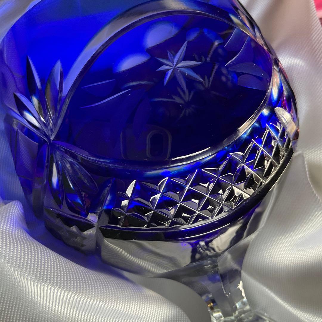 のわ　旧東独製　カメイガラス　被せ切子　クリスタルドナウ　ペアグラス