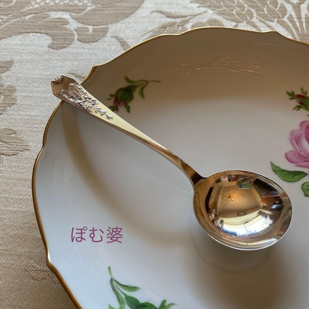 【Whiting／マダムジュメル】純銀 バターナイフ３本＋ブイヨンスプーン１本