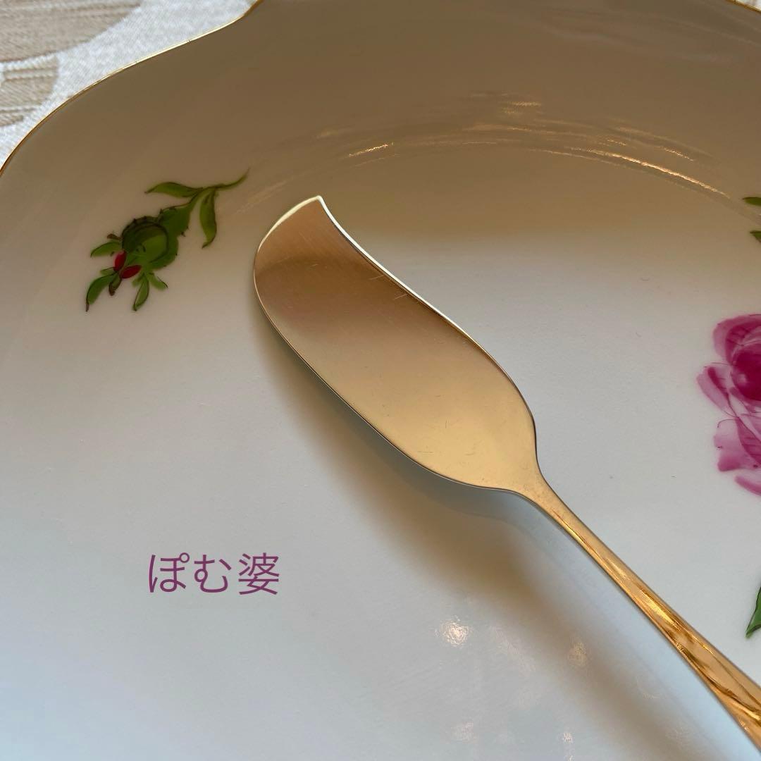 【Whiting／マダムジュメル】純銀 バターナイフ３本＋ブイヨンスプーン１本