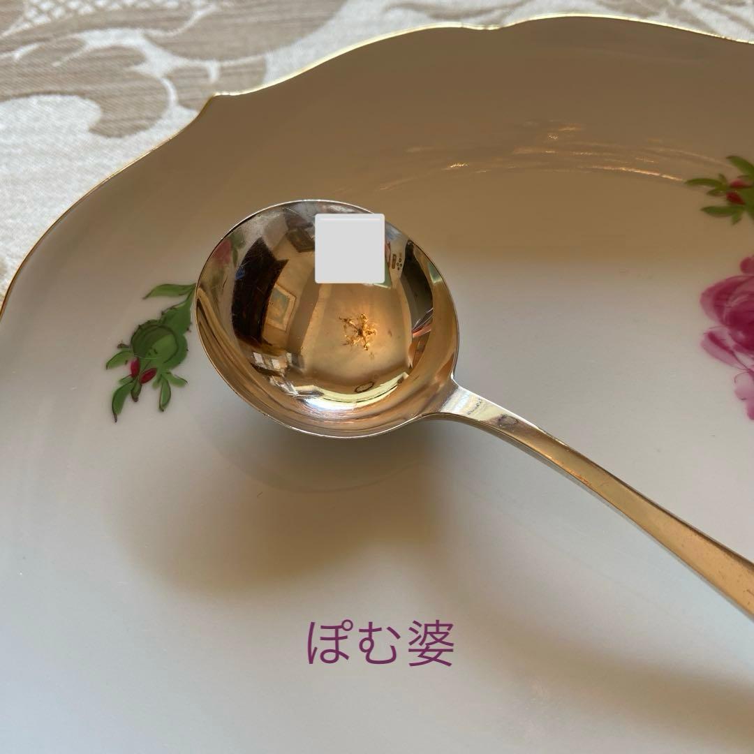 【Whiting／マダムジュメル】純銀 バターナイフ３本＋ブイヨンスプーン１本