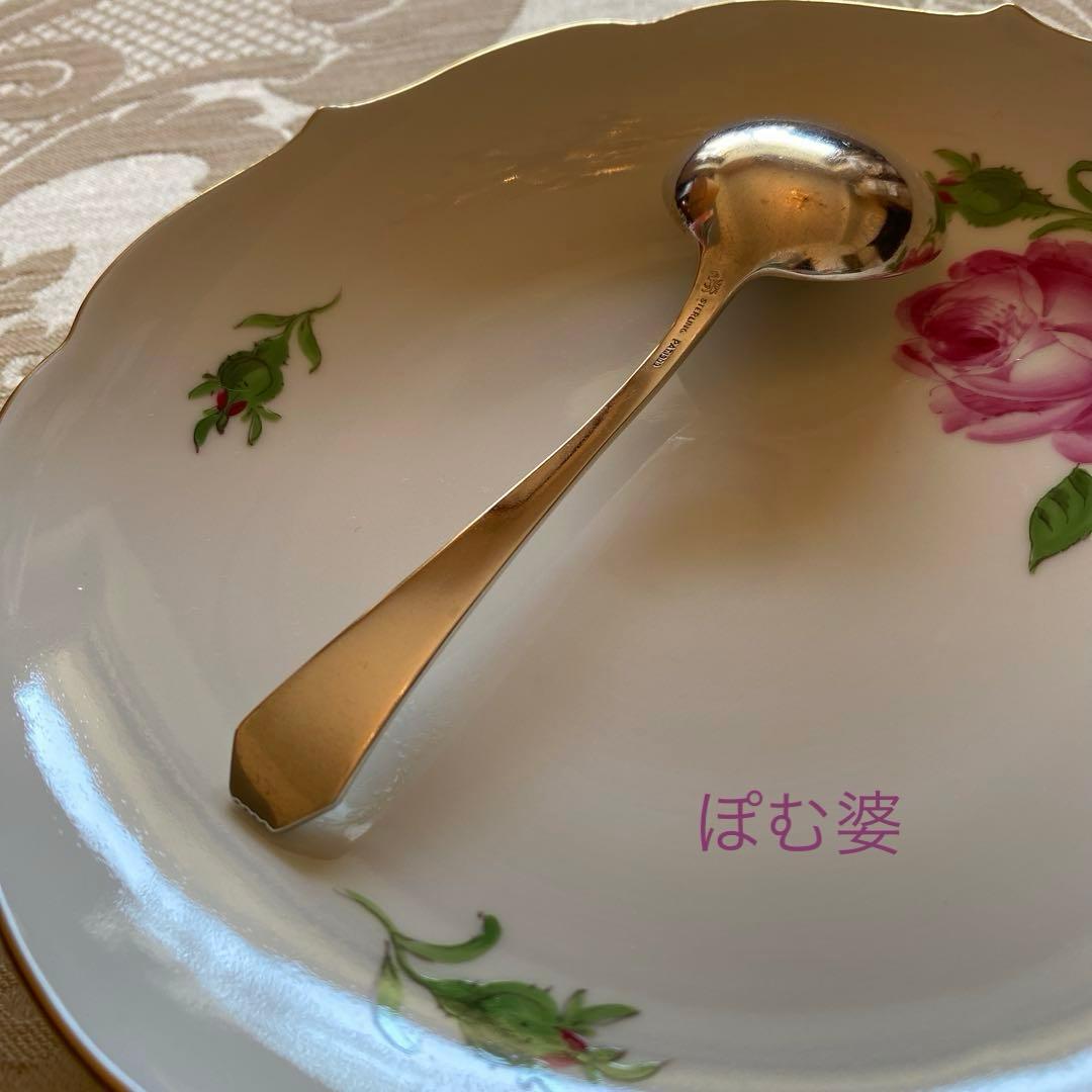 【Whiting／マダムジュメル】純銀 バターナイフ３本＋ブイヨンスプーン１本