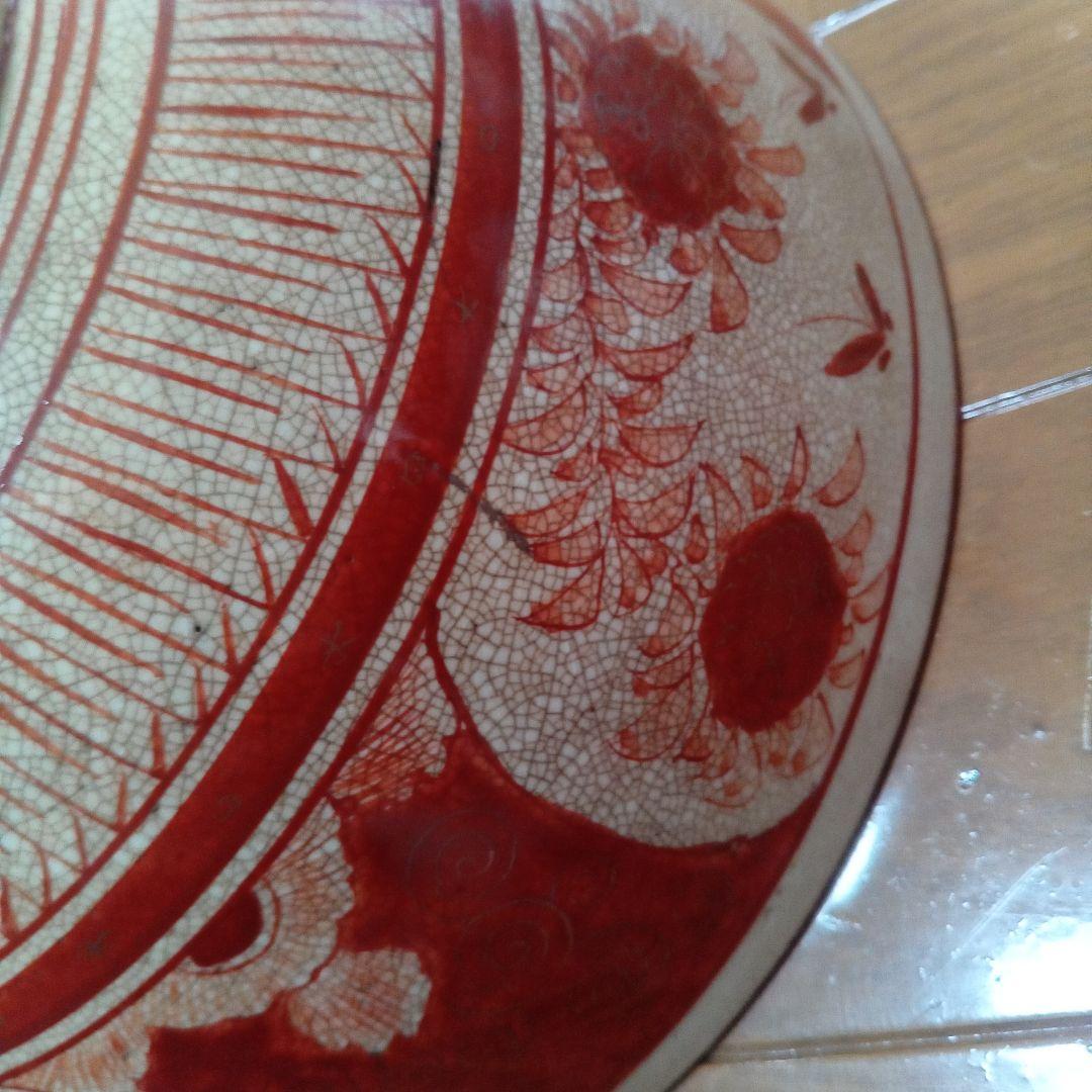 さらにお値下げしました！骨董　九谷　赤絵三つ鉢　正月