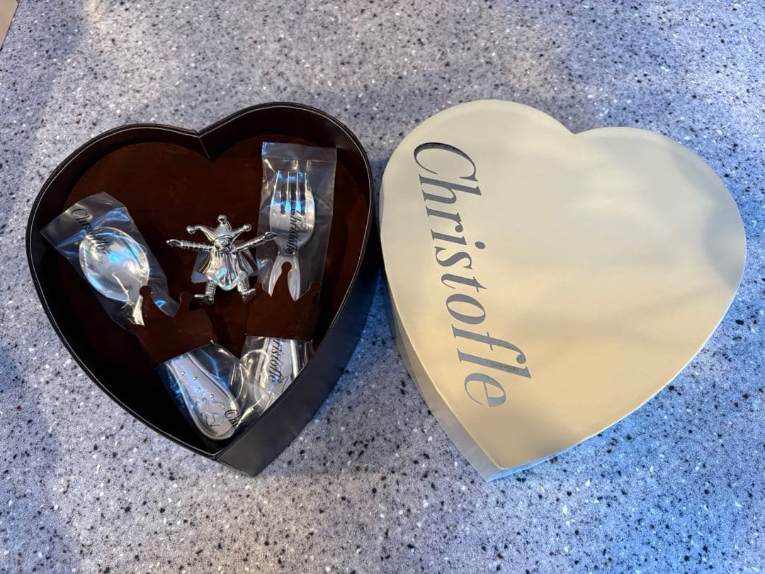 【新品】クリストフル ベビースプーン&フォーク　カトラリー