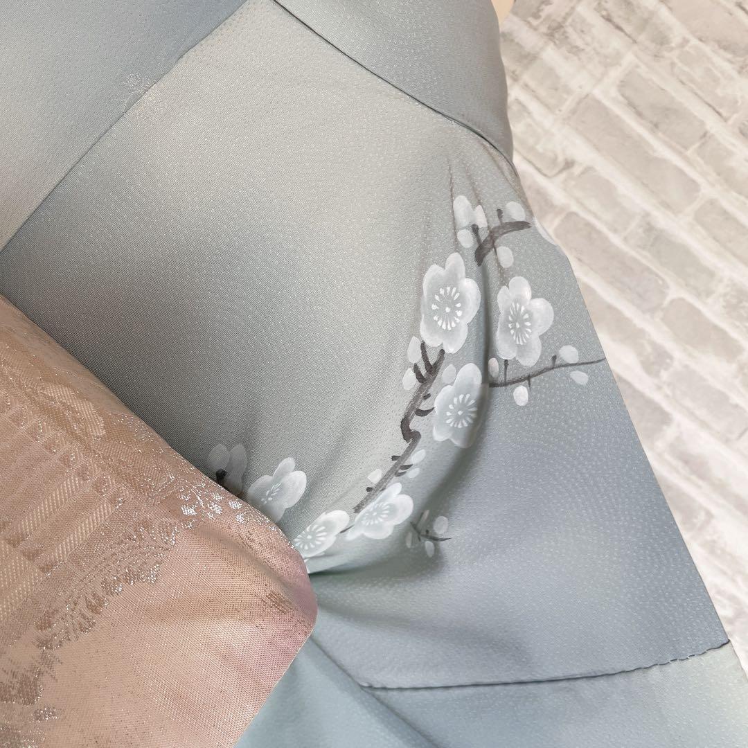 訪問着　フルセット　桜の木　手書き　手刺繍　着物　H2