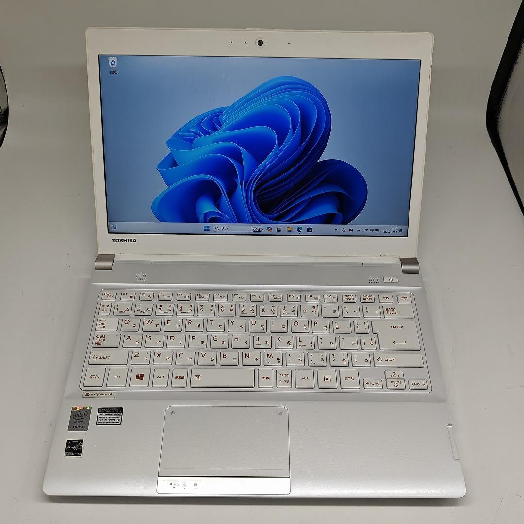【東芝】R83 高性能i7 新品SSD256GB 16GB ホワイト ノートPC