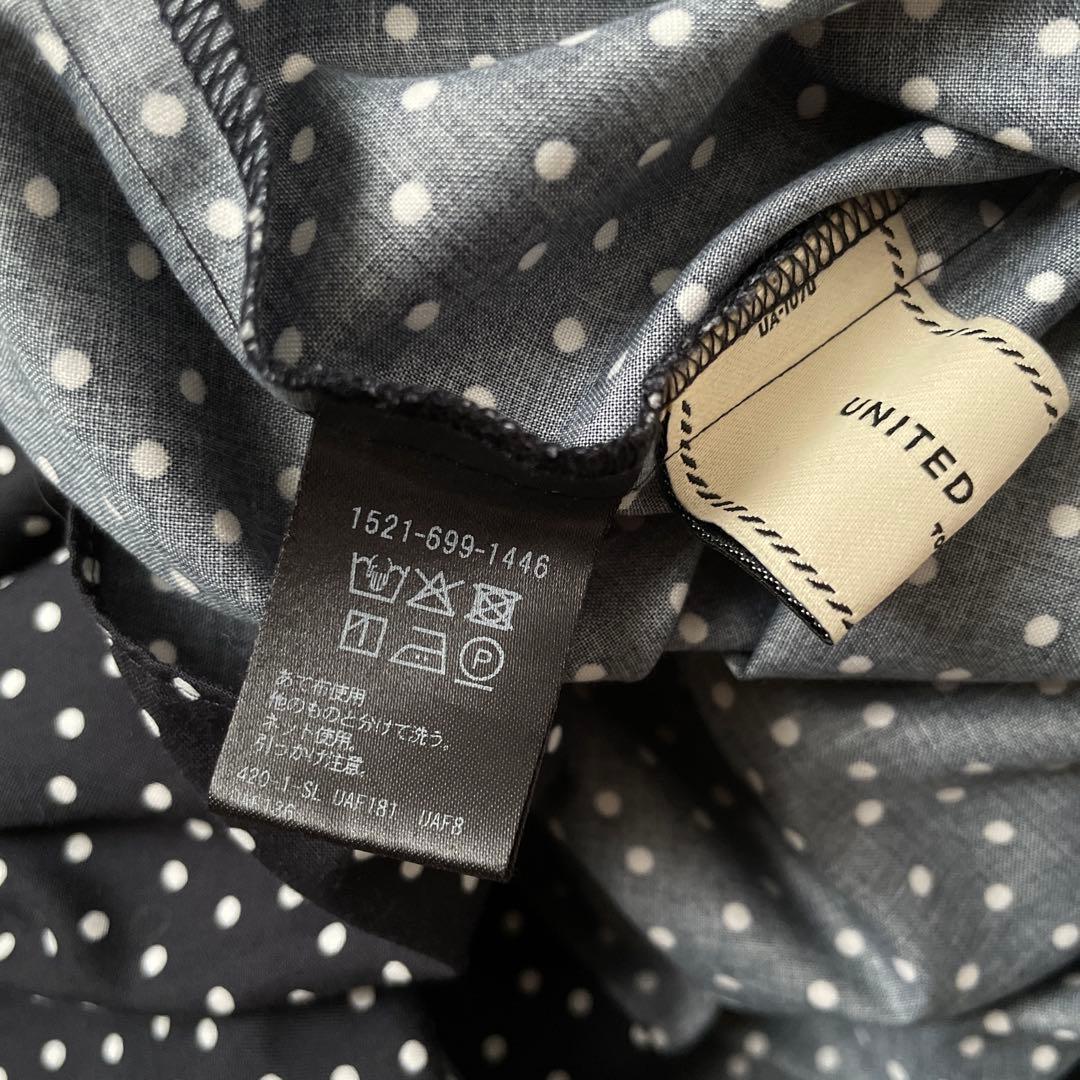 未使用近　ユナイテッドアローズ　フリルカラー フレアスリーブ ブラウス