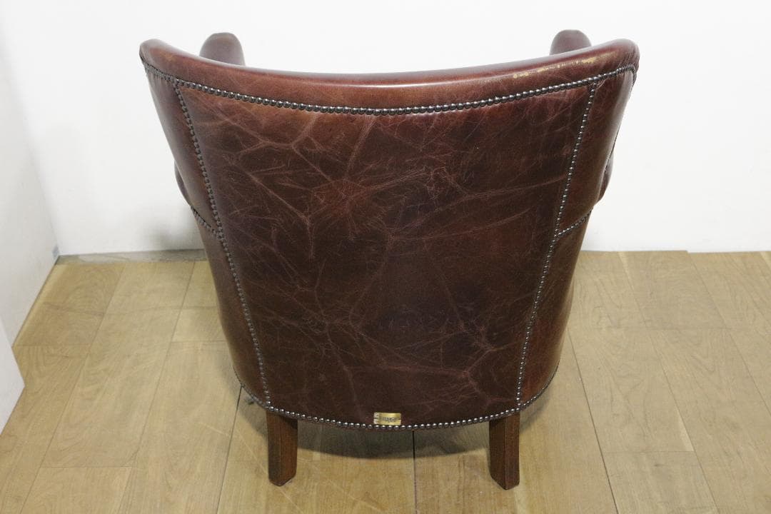 HALOハロ★アスプルンド★総本革張り★キリム座面★鋲打ち★シングルソファ★