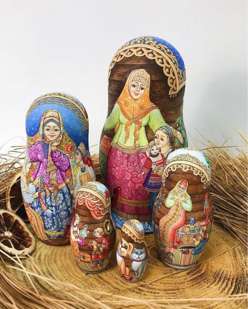 ロシア雑貨☆Icon マトリョーシカ(5P)クリスマスプレゼント