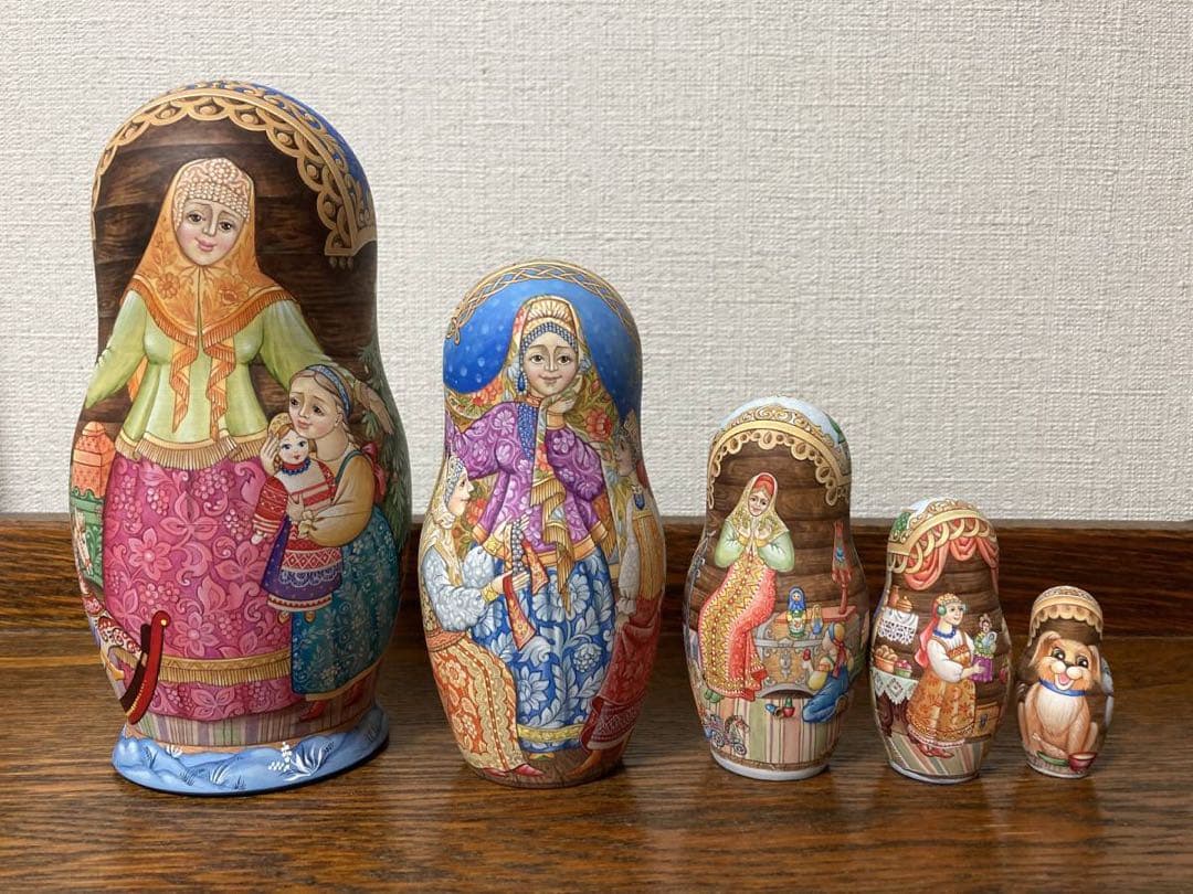 ロシア雑貨☆Icon マトリョーシカ(5P)クリスマスプレゼント