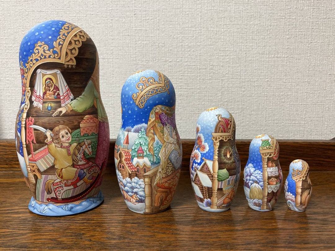 ロシア雑貨☆Icon マトリョーシカ(5P)クリスマスプレゼント