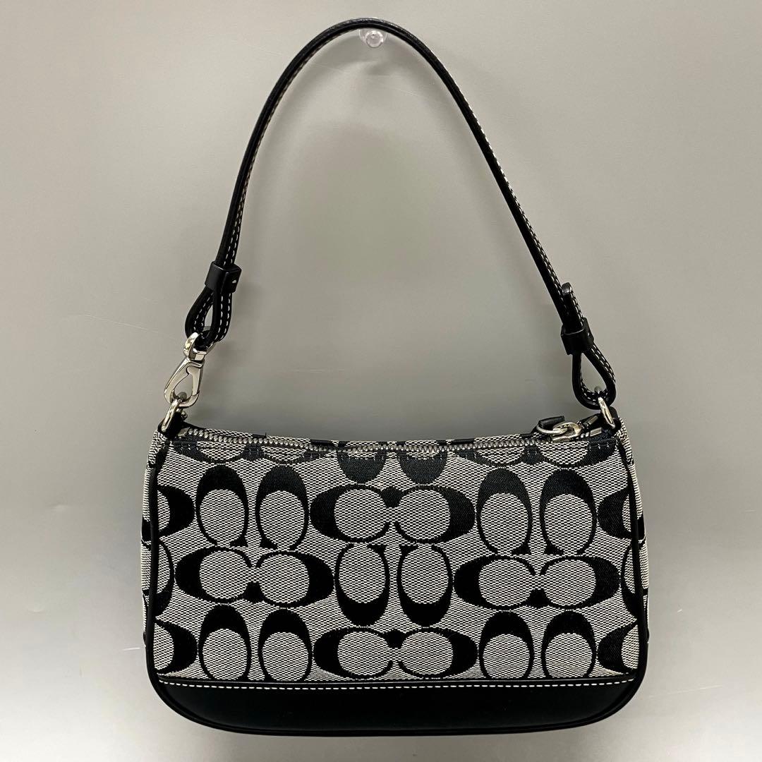 コーチ COACH 6094 美品 シグネチャー アクセサリーポーチ 黒