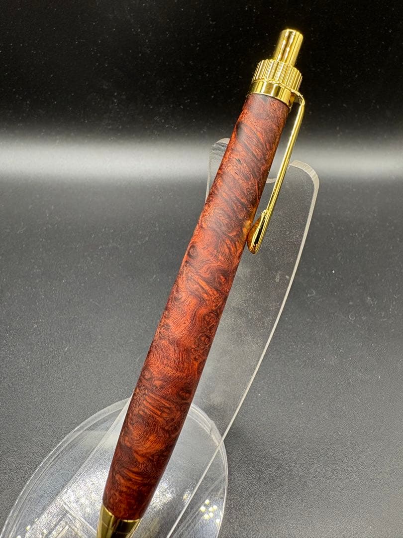 537超極上　本花梨　瘤杢　木軸シャーペン　ボールペン