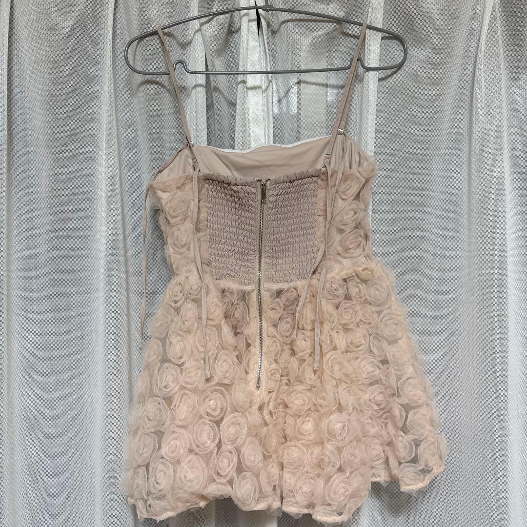 chico ローズチュールペプラムブラウス　【24日発送】