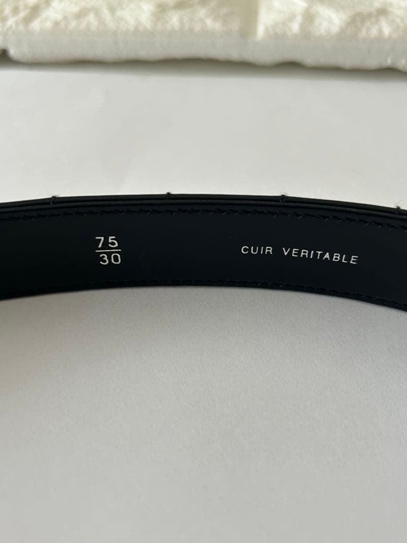 CHANEL シャネル ココマーク 本革 ベルト 75 ブラック