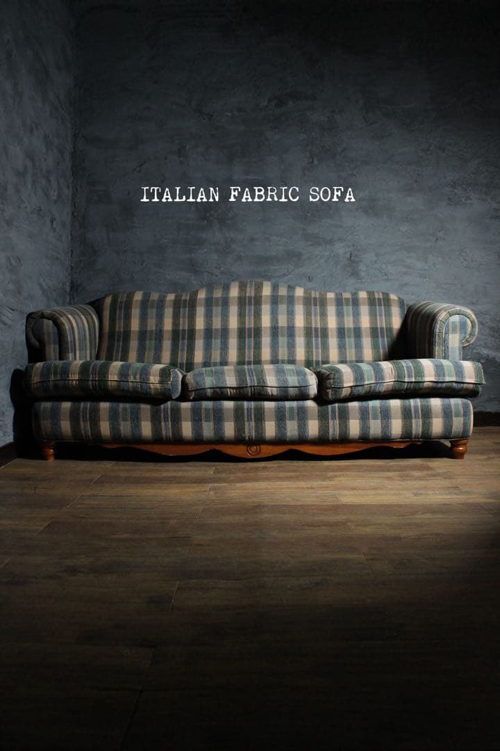 首都圏送無料〜約2m イタリアクラシック レトロ ファブリック35万前後 ソファ