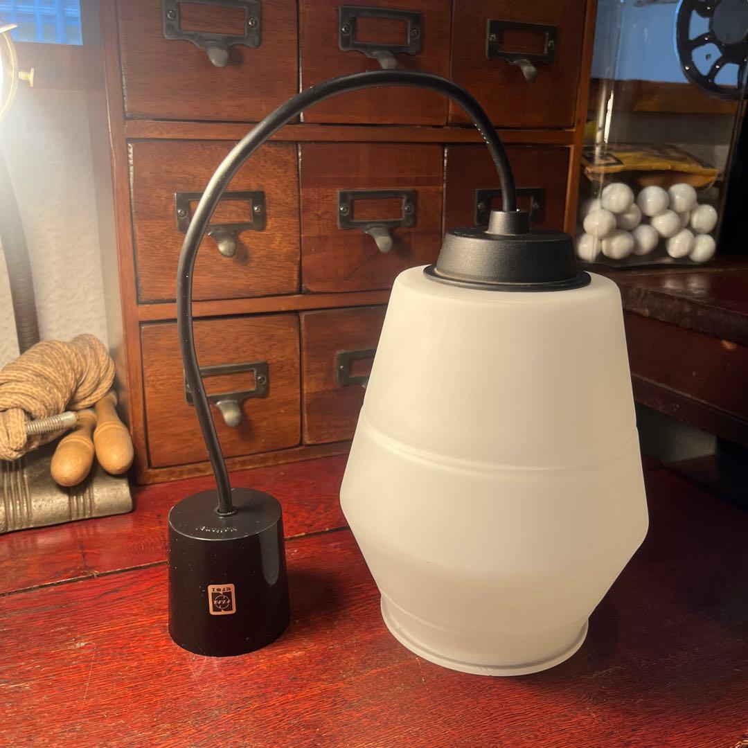 昭和レトロ　アンティーク　松下電工　ナショナル　ミルクガラス　天井照明