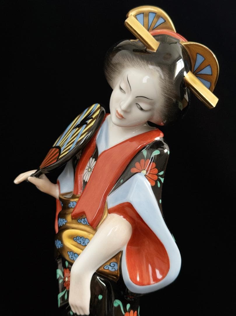 ヘレンド フィギュリン シノワズリ 芸者 西安の黒 人形