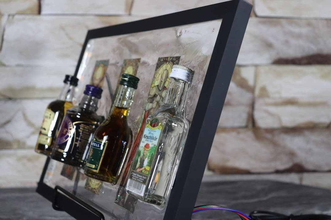 ハンドメイドインテリア レジンアート ミニチュアボトルディスプレイ