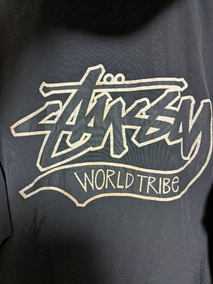 OLD STUSSY 紺タグ ナイロンジャケット ブラック