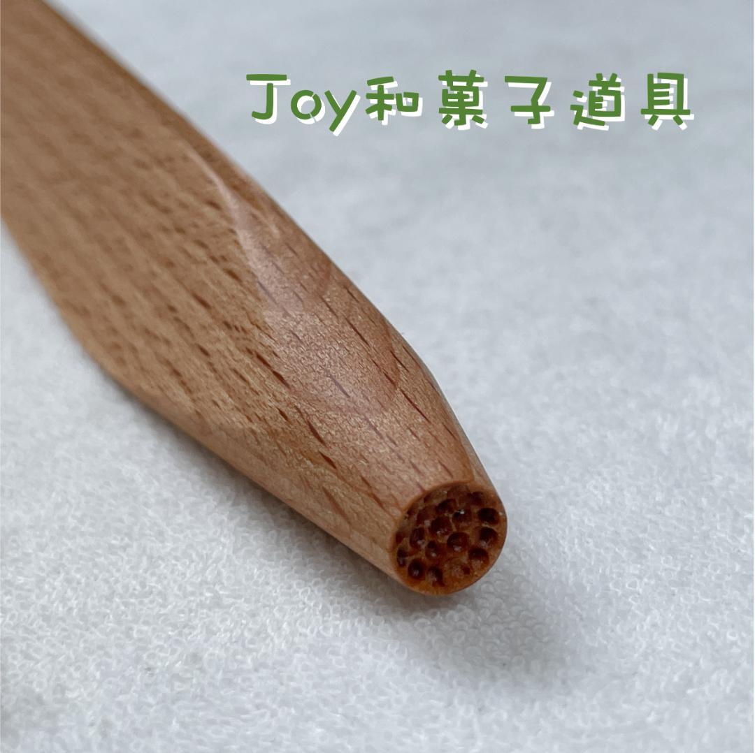 三角棒菊芯付　製菓用品　練りきり型　和菓子道具　木製　５本セット