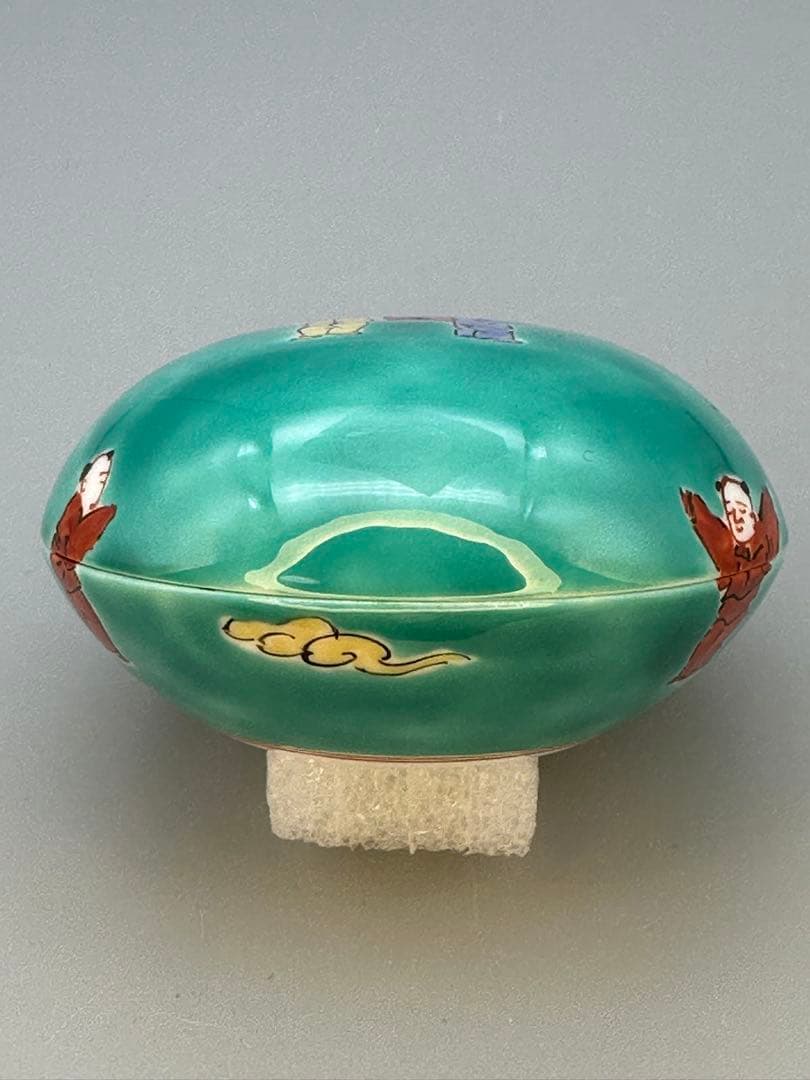 茶道具　香合　柿右衛門　濁手唐子