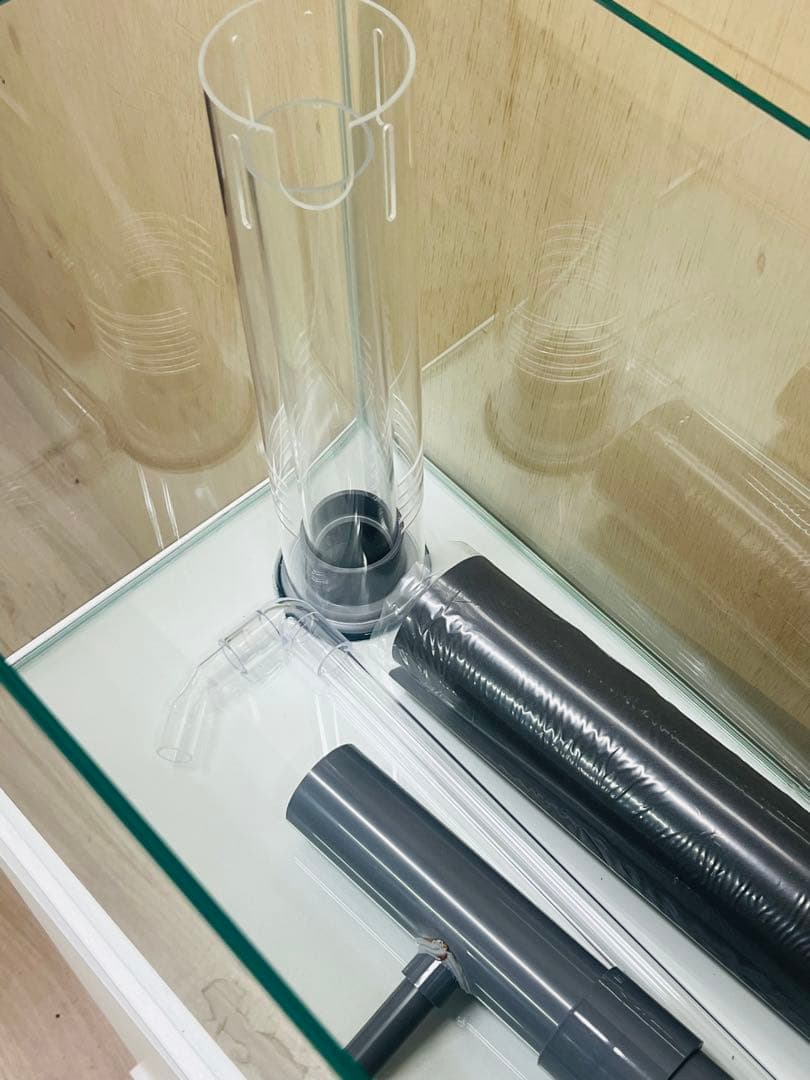 600×300×360オールガラスオーバーフロー水槽　クリア/ホワイト