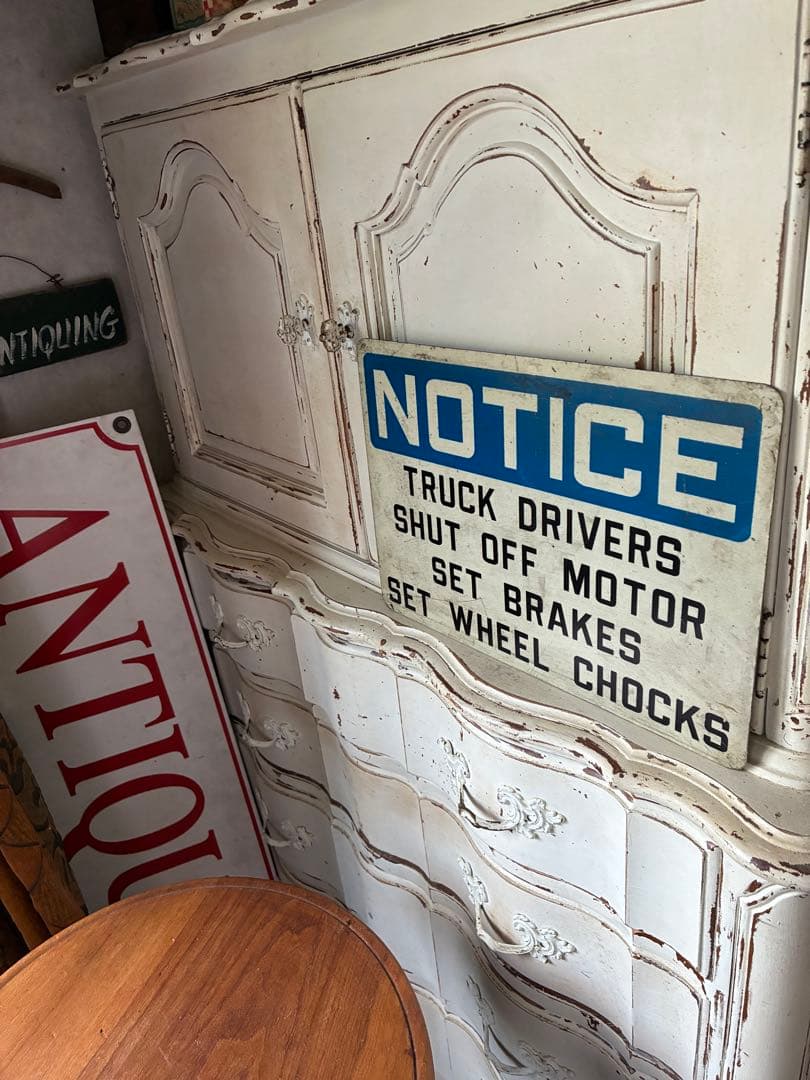 アンティーク　サイン　プレート　看板　道路標識　交通標識　NOTICE アメリカ