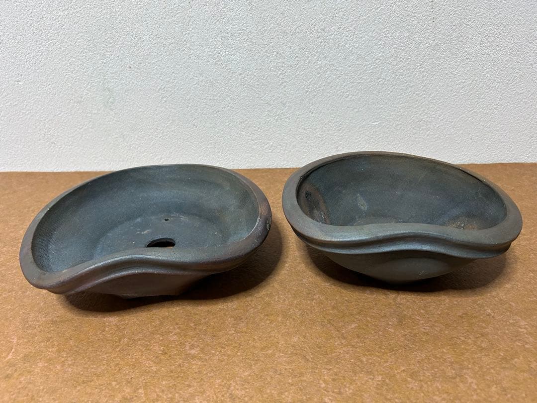 竹鳳　焼締変形盆栽鉢　貴風盆栽　小品盆栽　文人木　寄せ植え　山野草