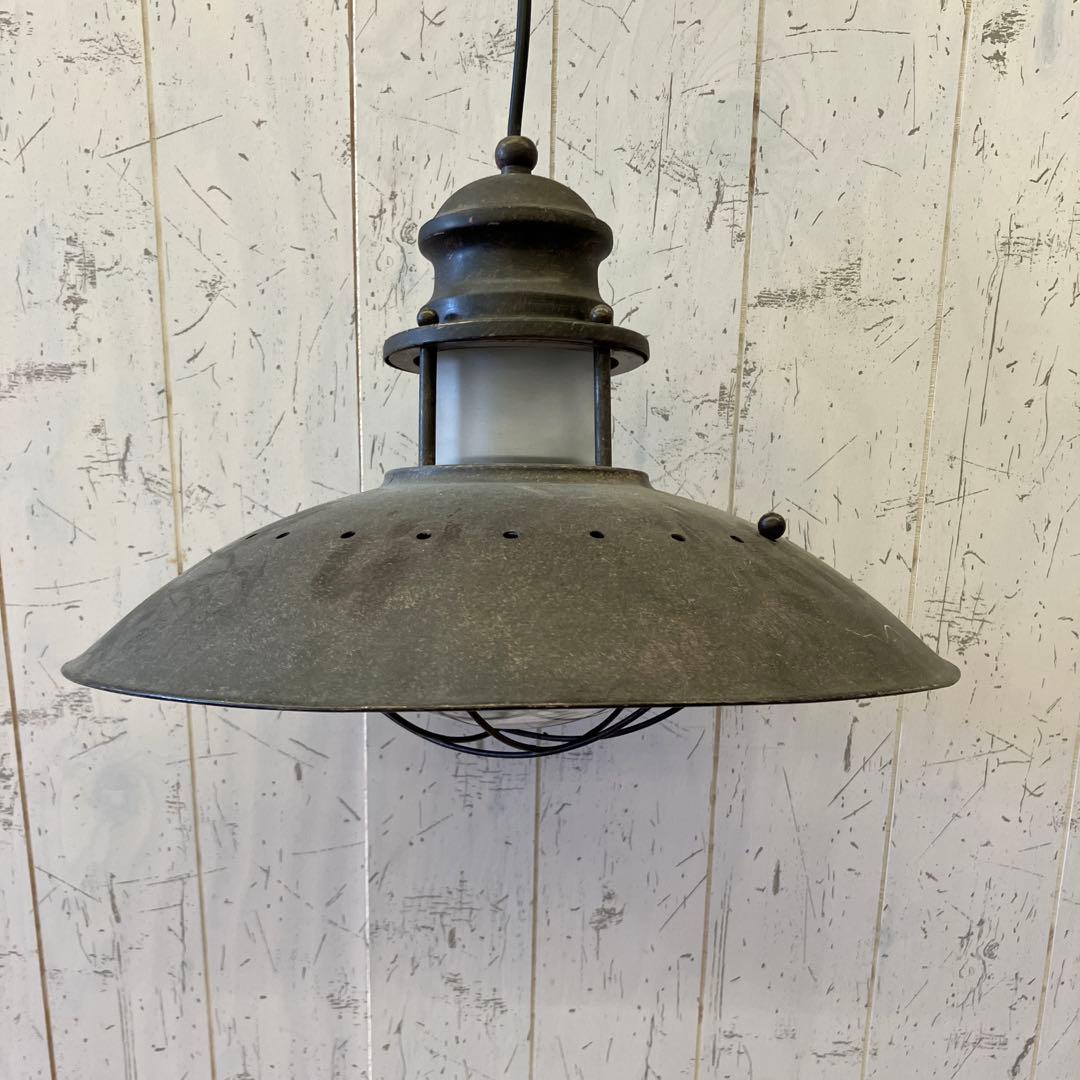 アンティーク インダストリアル 工業風ペンダントライト アイアンフレーム 古道具