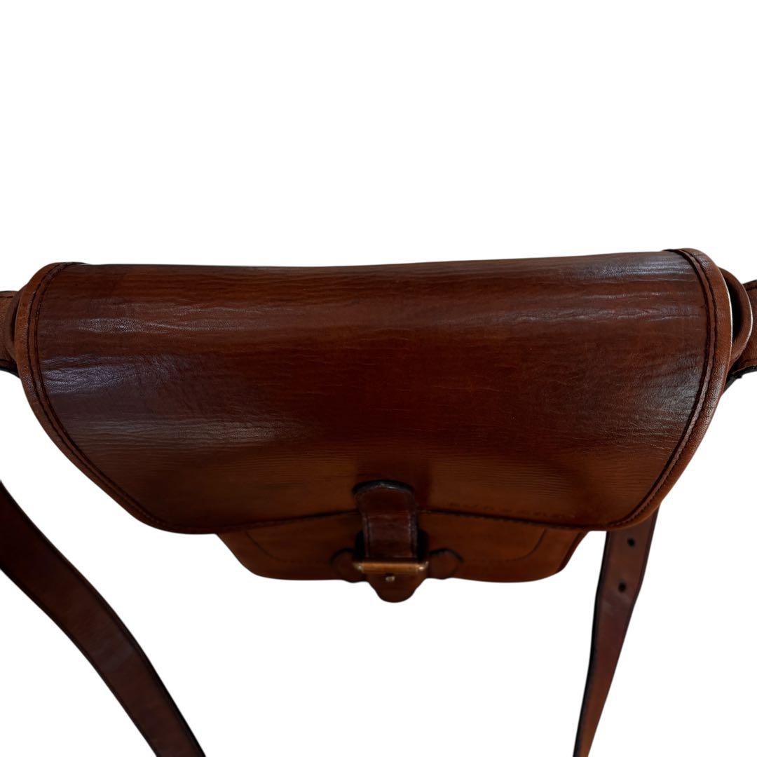 Burberry バーバリー　本革　ショルダーバッグ 茶 ヴィンテージ　レザー