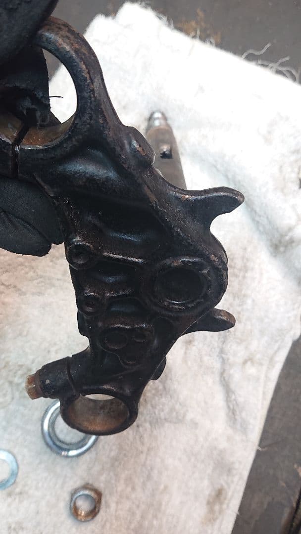 スズキ GT380 三又 中期後期 フロントステム サンパチ 曲がり無し