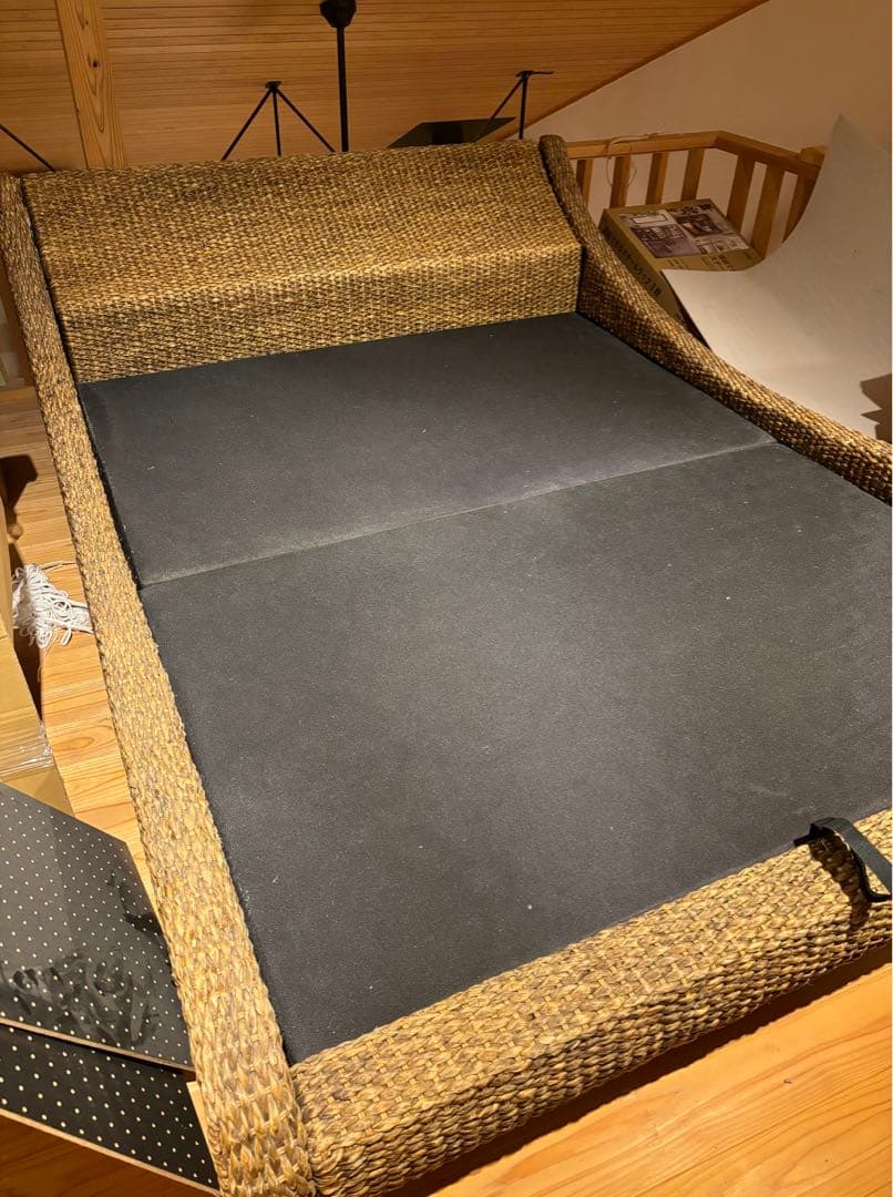 アジアン家具　ウォーターヒヤシンスベッドフレーム