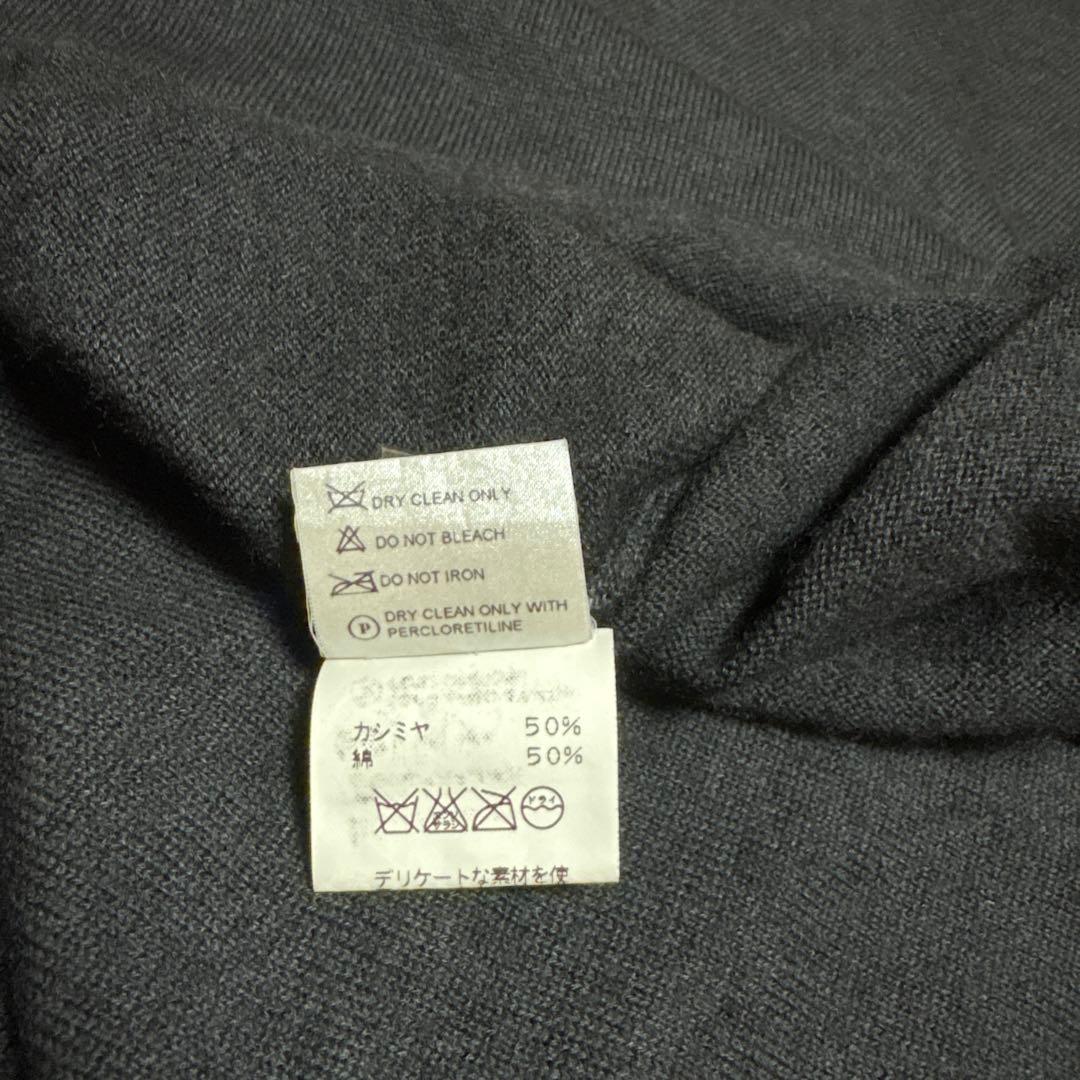 エルメスHERMESメンズカシミアと綿　混ニット　ブラックＭ