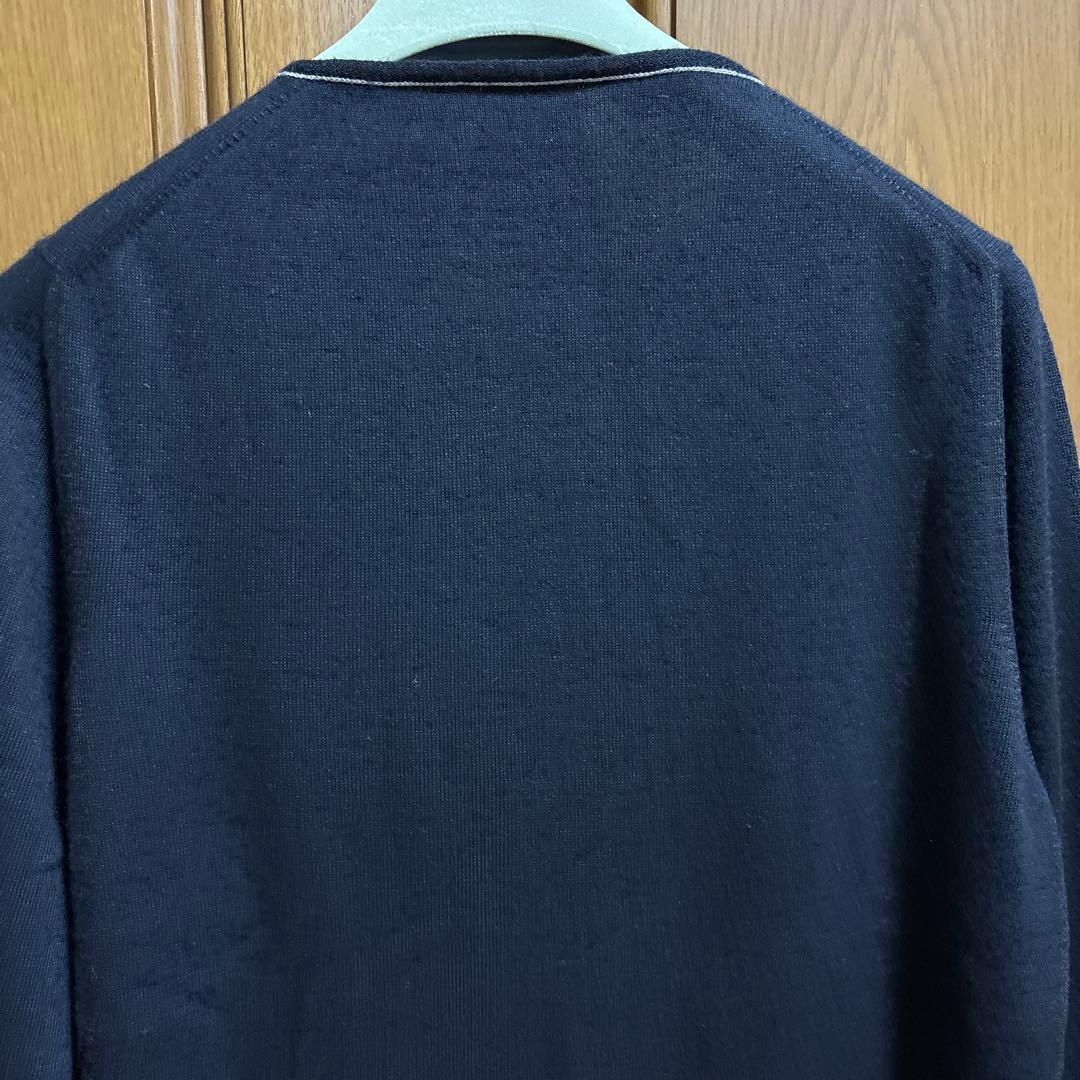 エルメスHERMESメンズカシミアと綿　混ニット　ブラックＭ