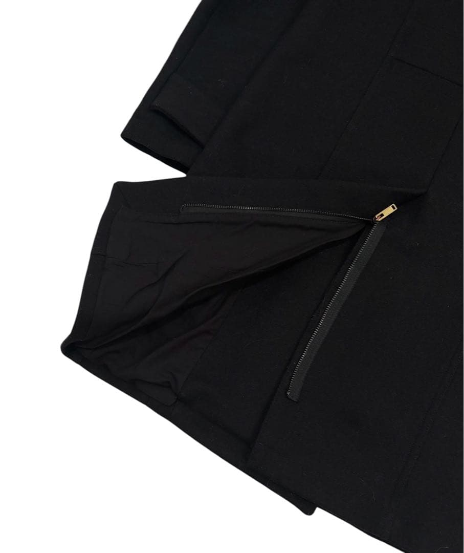 MM6 メルトンウールカーコート ブラック ポケット ファスナースリット 36