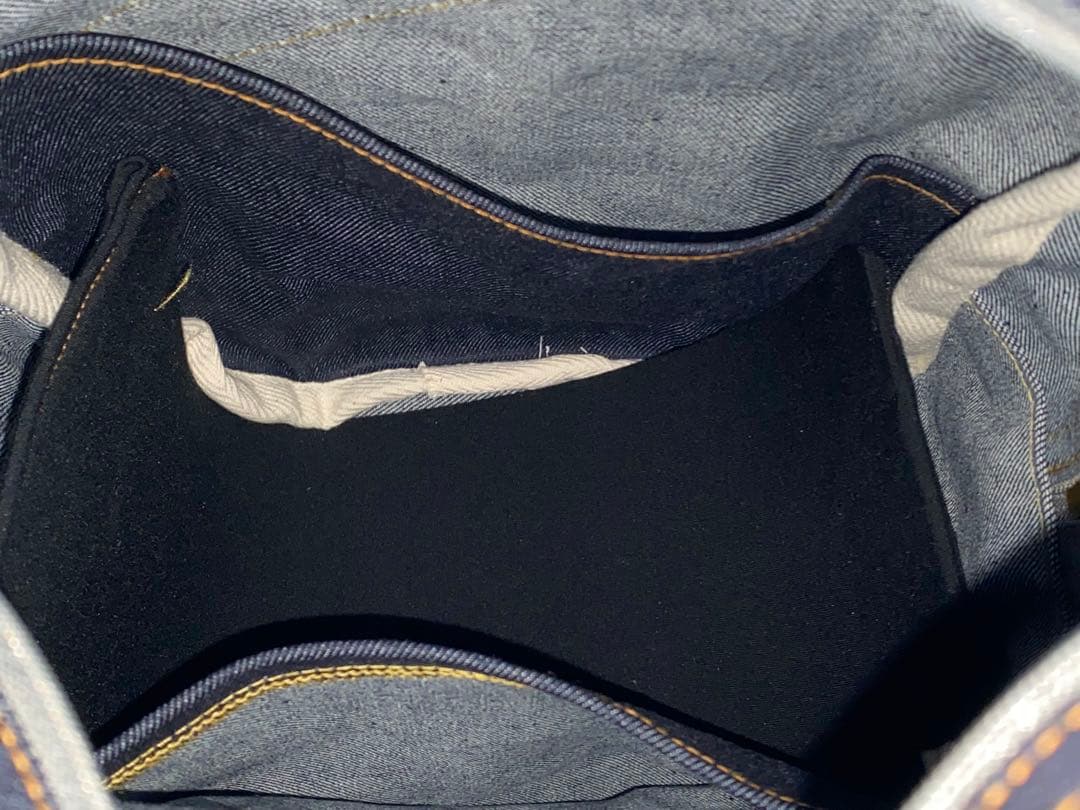 男女兼用☆岡山デニム☆ダックス☆ステンシル♪リュックorワンショルダーバッグ