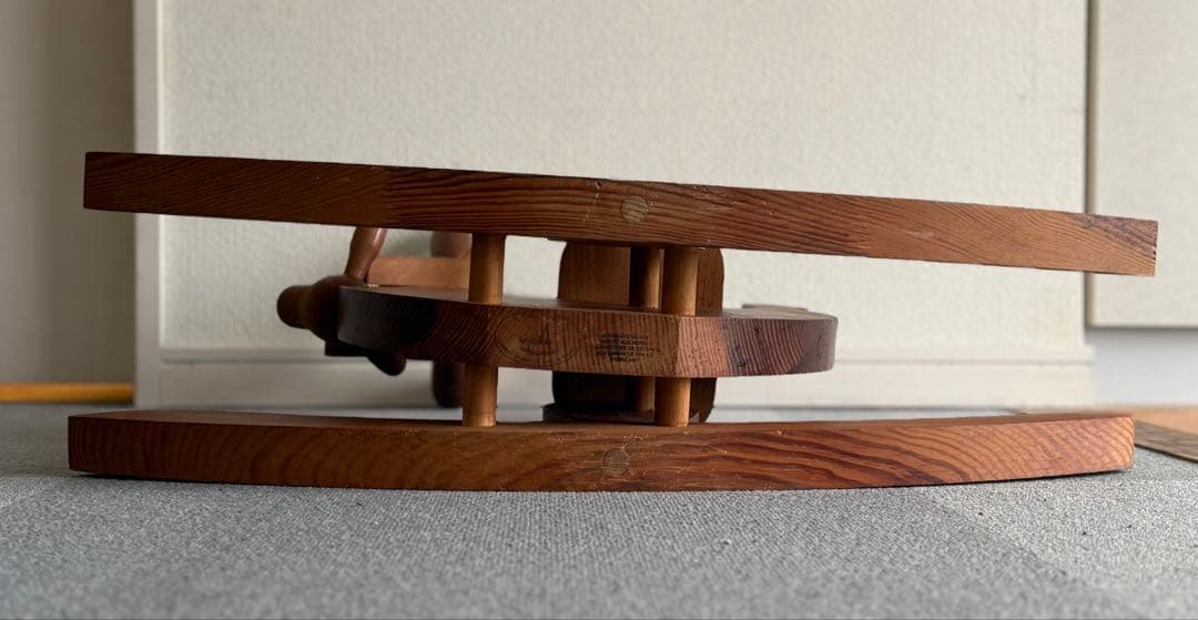 SNT1120 アンティーク カンガルー 木製 木馬 インテリア 昭和レトロ