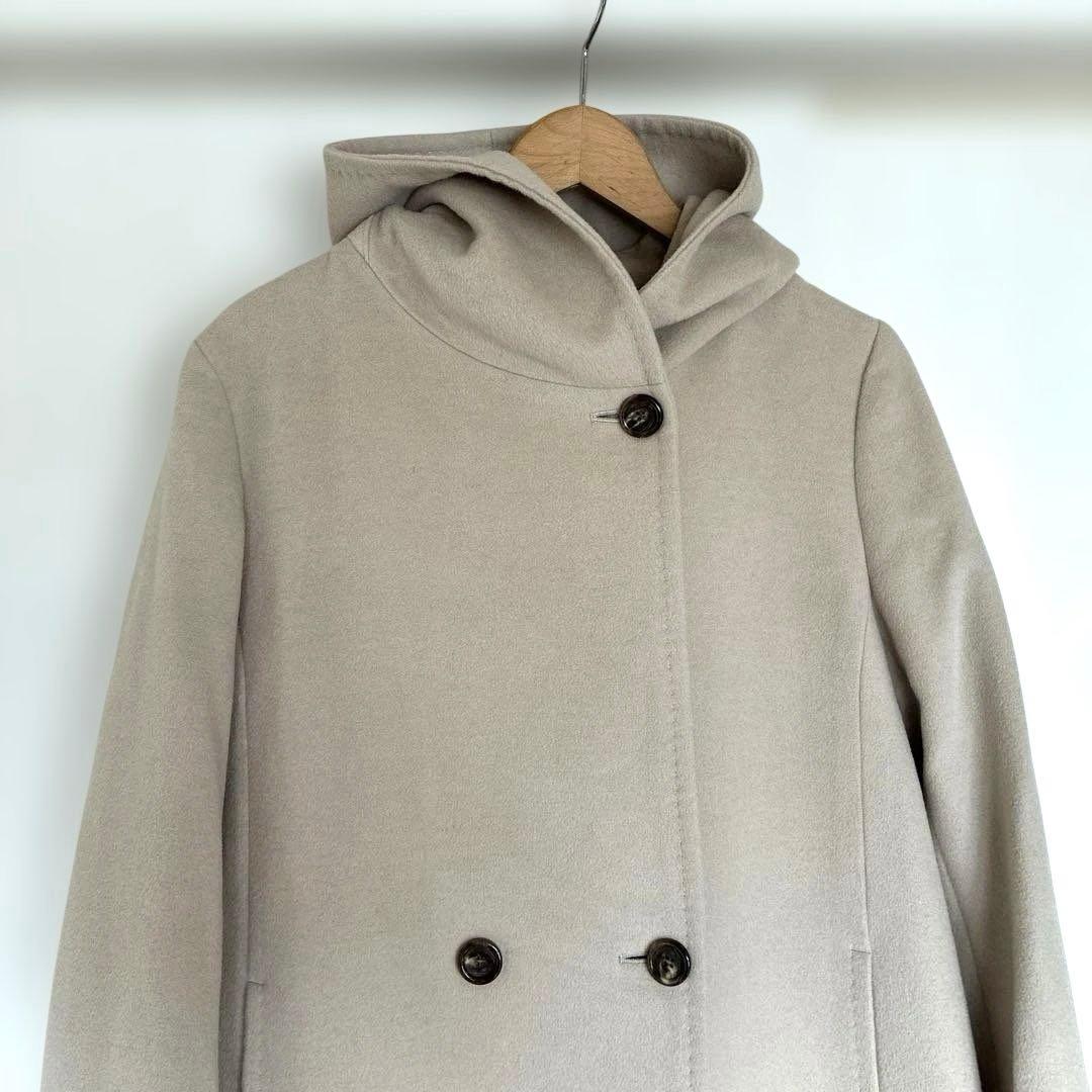 23区 ウール アンゴラ ビーバー フーデッド コート 40 L