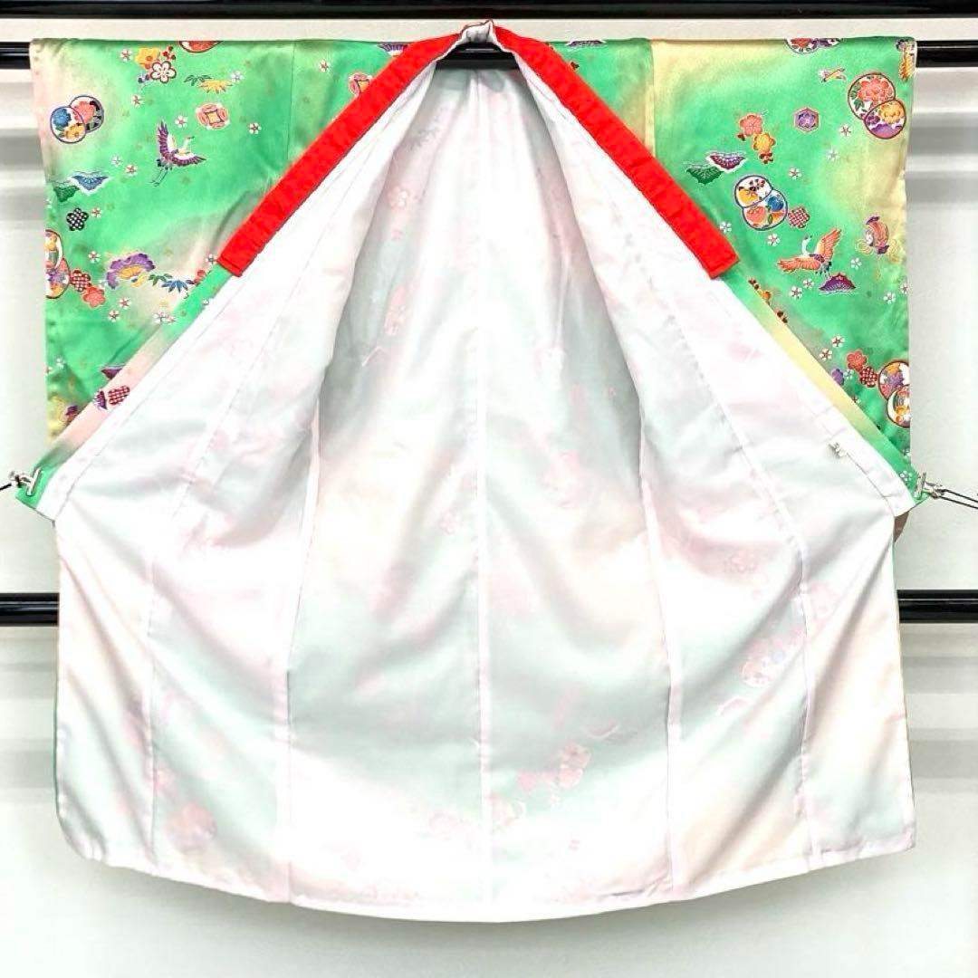 【着物と帯 時流】O2456ys◇七五三 3才女の子着物&被布コート正絹 未使用