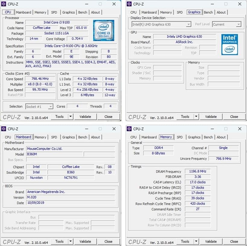 PCセット/9世代Core i3/Win11Pro+Office搭載/送料無料