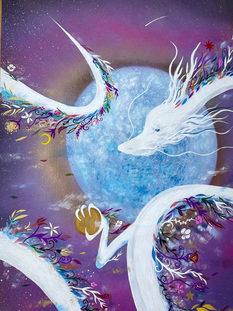 ありりん0703☆ 龍神 アート(額縁なし) 開運絵画 龍ノツカイ