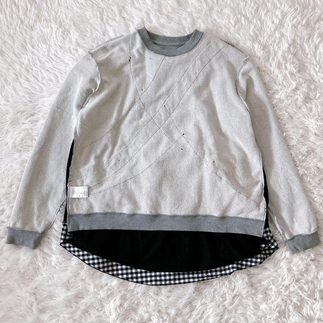 BEAMS BOY TORI-TO 別注 リボン スウェット シャツ グレー