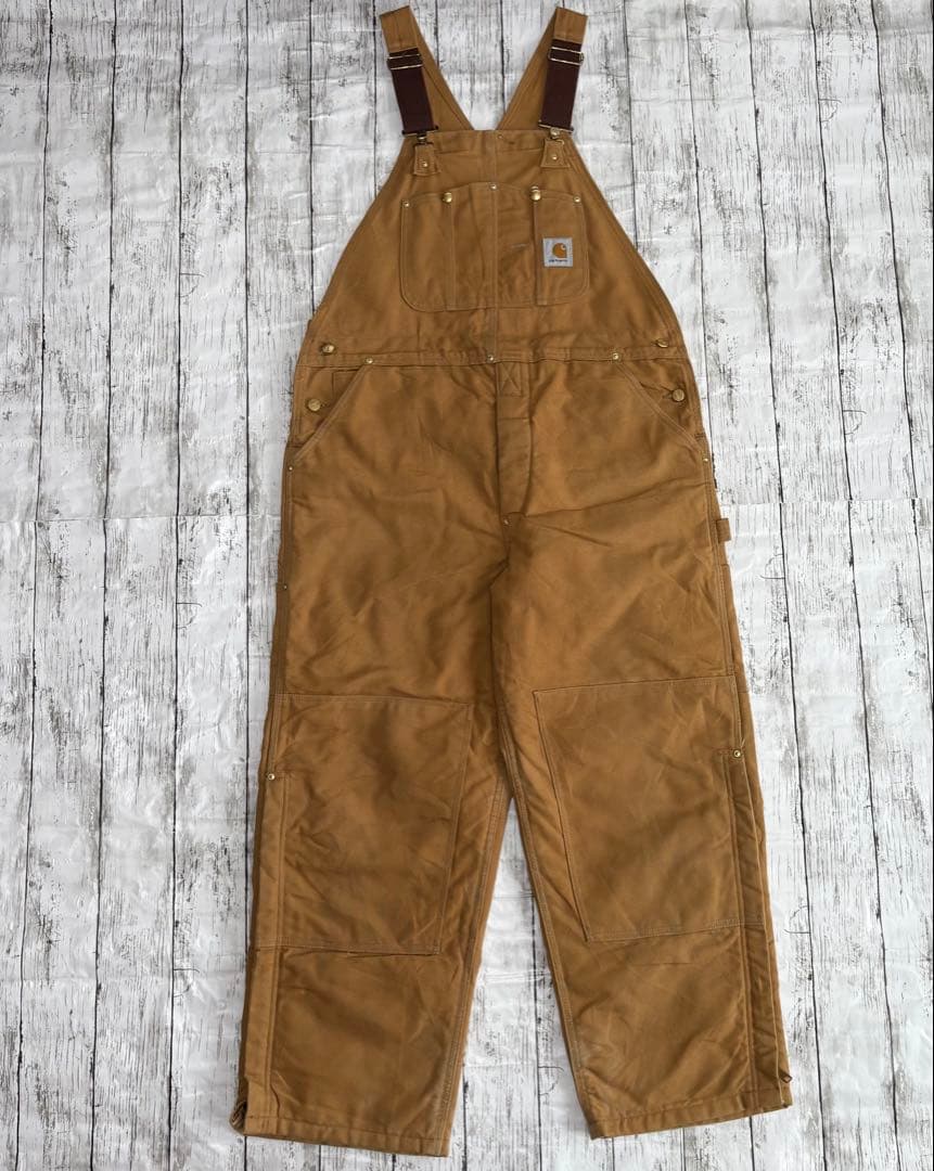 USA製 Carhartt カーハート ダック地 ダブルニー オーバーオール