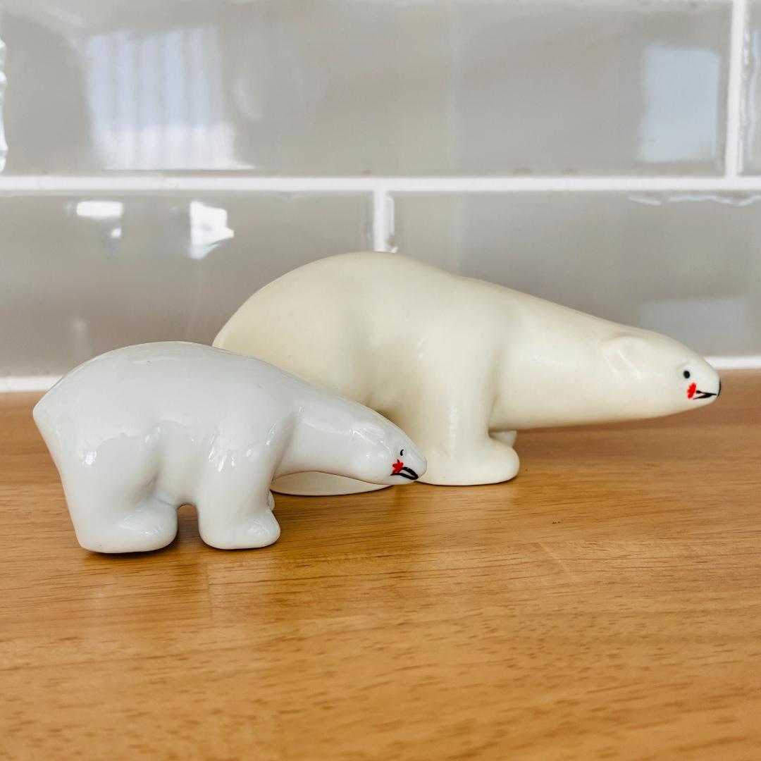 112 ARABIA ポーラーエクスプレス しろくまフィギュア 親子セット