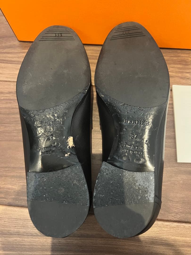 HERMES モカシンパリ 37 ローファー