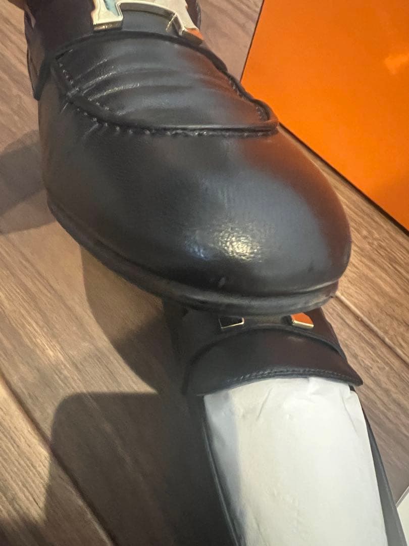 HERMES モカシンパリ 37 ローファー