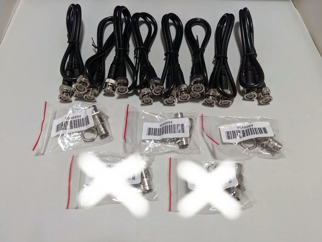 新品11セットShure BNCコネクタ95A8994＆同軸ケーブルUA802