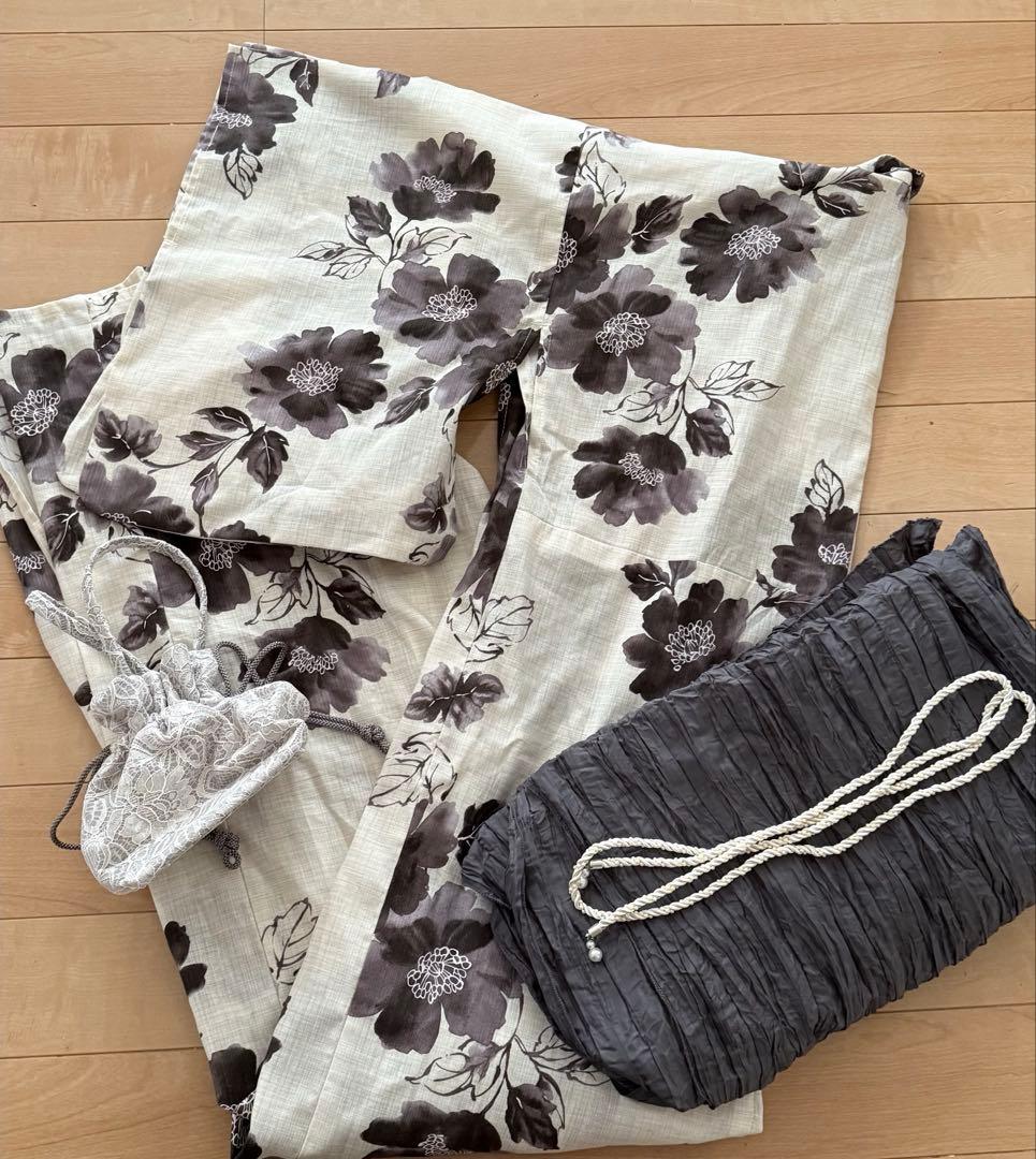 Dita 白黒浴衣セット　 京の水墨画