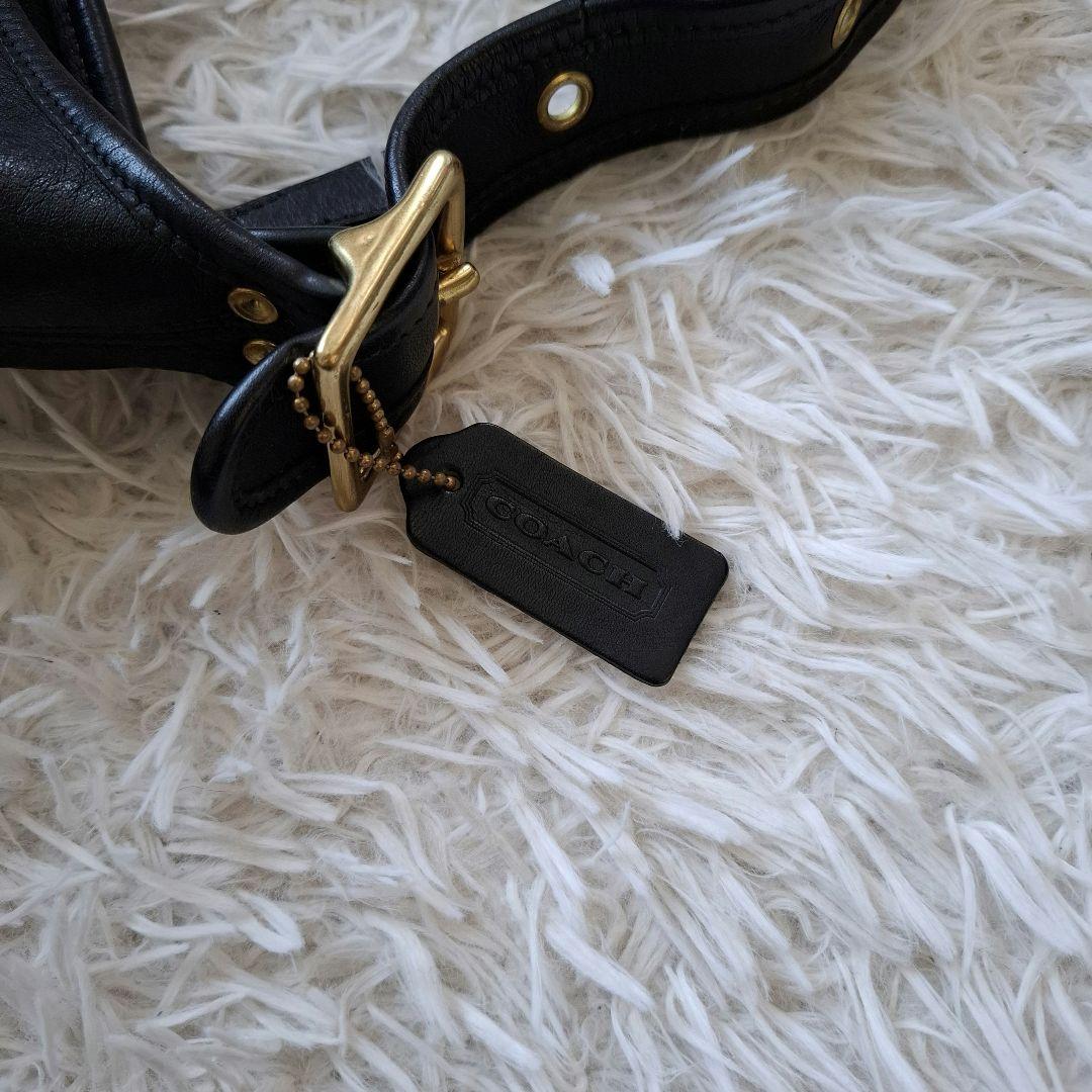 old coach ショルダーバッグ バケツ ブラック レザー 90s 9085