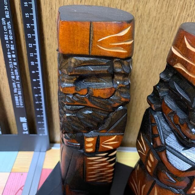 木彫りの置物　北海道　摩周湖　お土産　外国人　海外　コレクション　日本人形